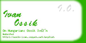 ivan ossik business card